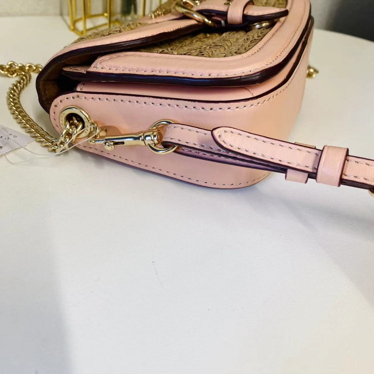 Coach C9925 Kleo Crossbody In Gold/Natural/Faded Blush Coach C9925 Kleo Crossbody In Gold/Natural/Faded Blush